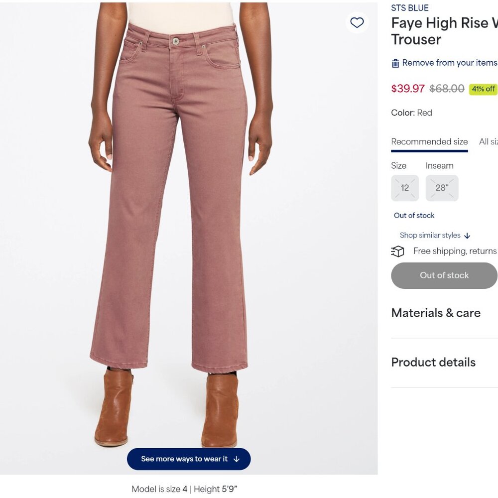 Faye High Rise Wide Leg Regular Inseam Trouser